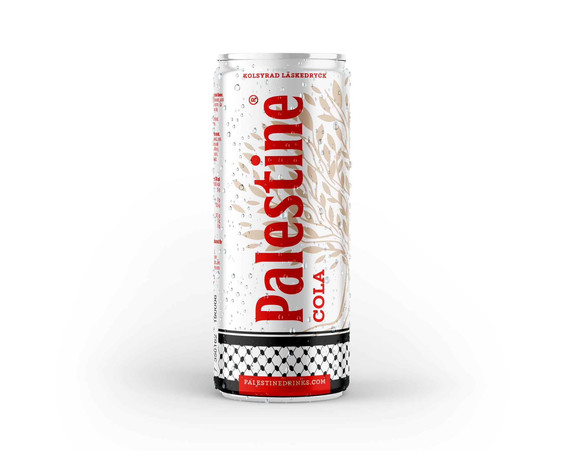 Lata de Palestine Cola – bebida con conciencia y sabor