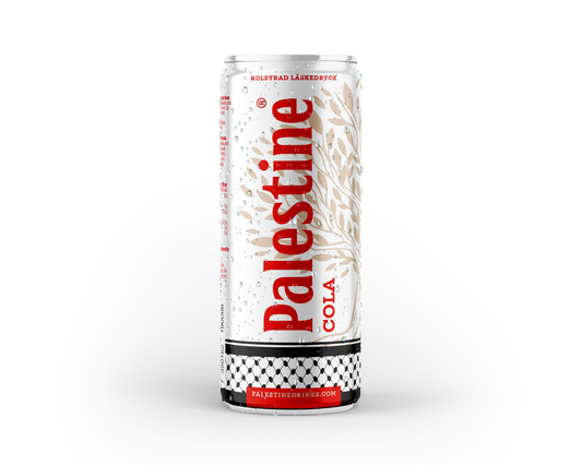 Lata de Palestine Cola – bebida con conciencia y sabor