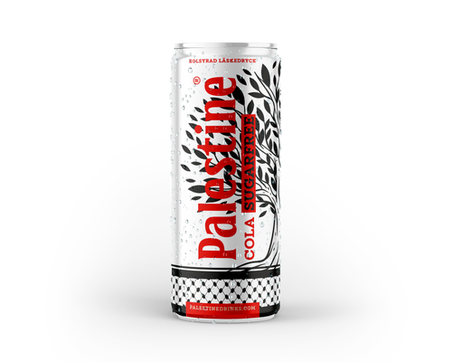 Lata de cola alternativa sin azúcar – apoyo a Palestina en cada sorbo