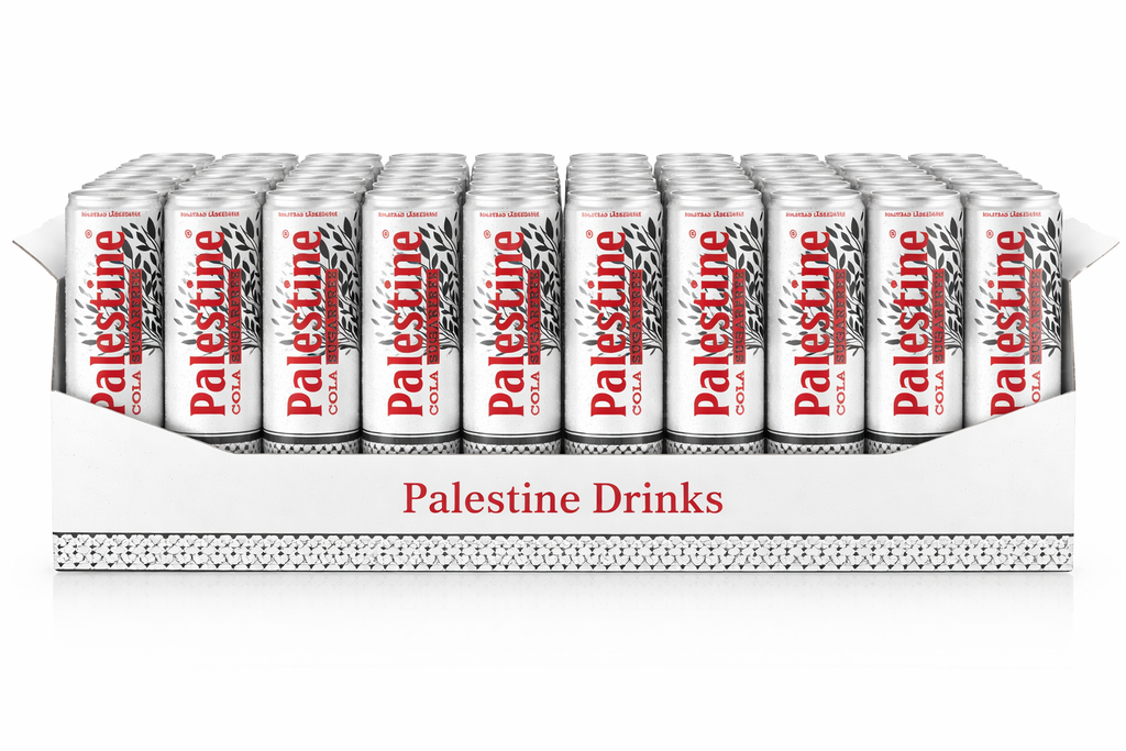 Caja de 24 latas de Palestine Cola Sin Azúcar - refresco sin azúcar Palestine Drinks