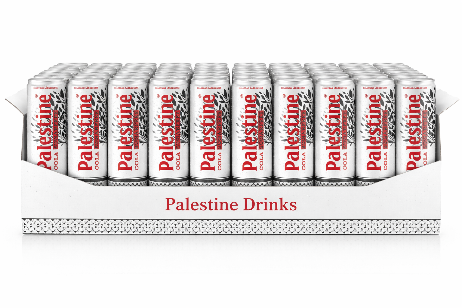 Caja de 24 latas de Palestine Cola Sin Azúcar - refresco sin azúcar Palestine Drinks