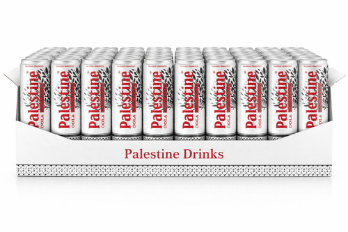 Caja de 24 latas de Palestine Cola Sin Azúcar - refresco sin azúcar Palestine Drinks