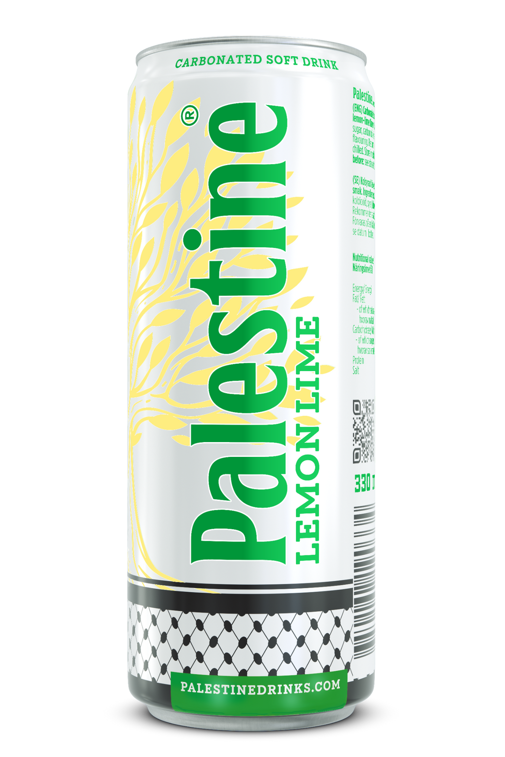 Caja de 24 latas de Palestine Lemon Lime - refresco de limón y lima Palestine Drinks