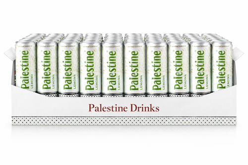 Caja de 24 latas de Palestine Lemon Lime - refresco de limón y lima Palestine Drinks